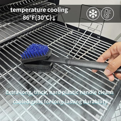 Nylon Grill Brush – No Wire Bristle BBQ Cleaning Kit with Safe Scraper