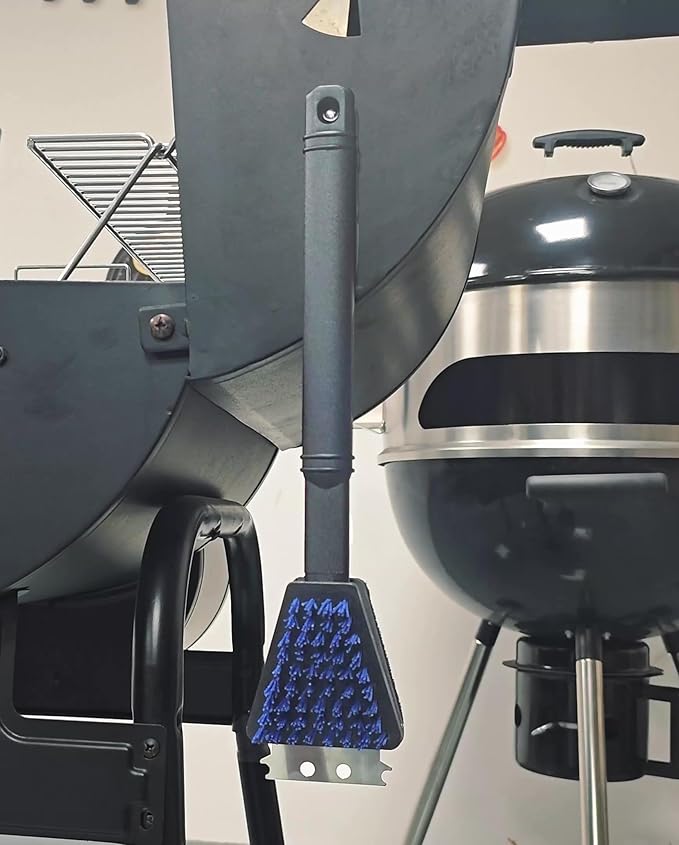 Nylon Grill Brush – No Wire Bristle BBQ Cleaning Kit with Safe Scraper