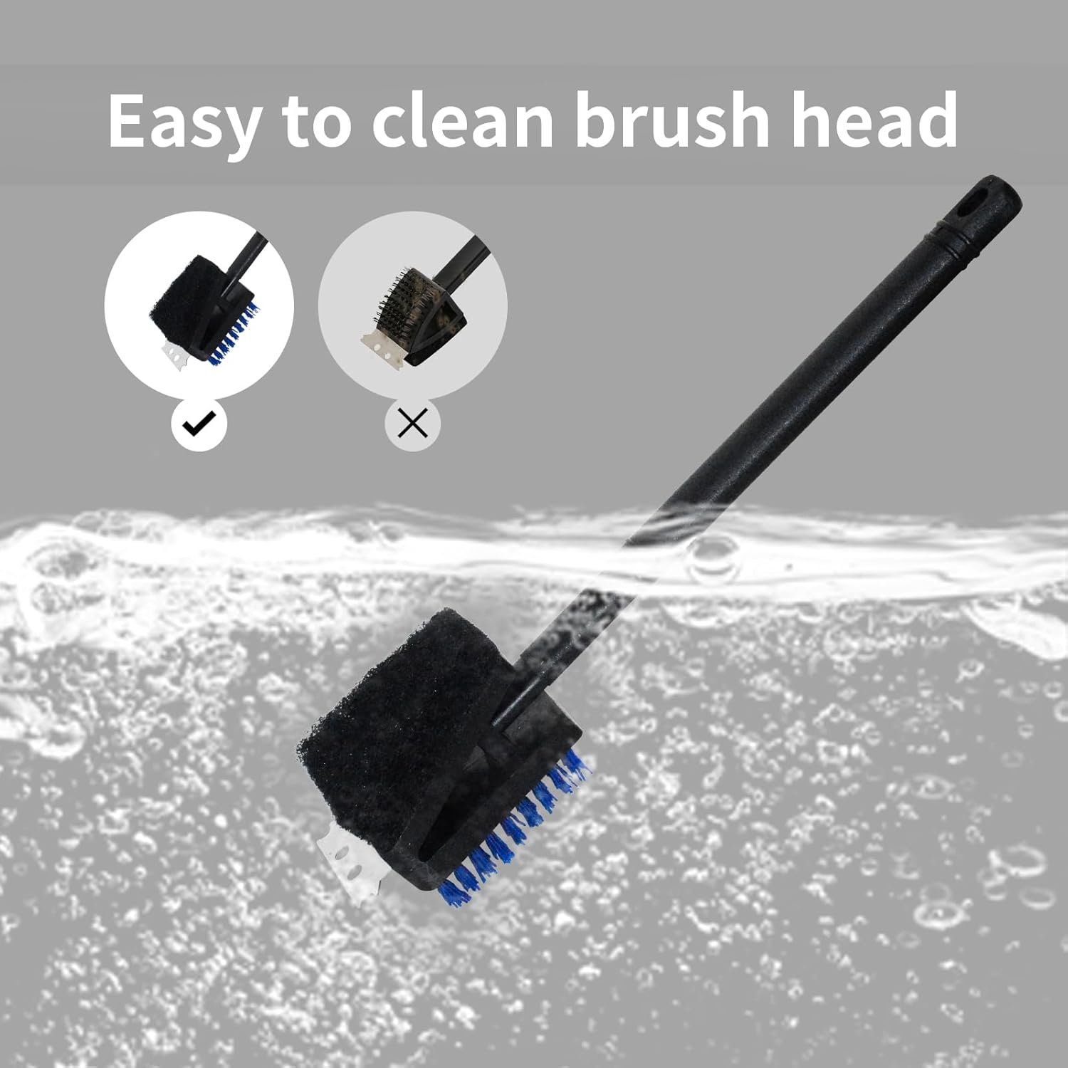 Nylon Grill Brush – No Wire Bristle BBQ Cleaning Kit with Safe Scraper