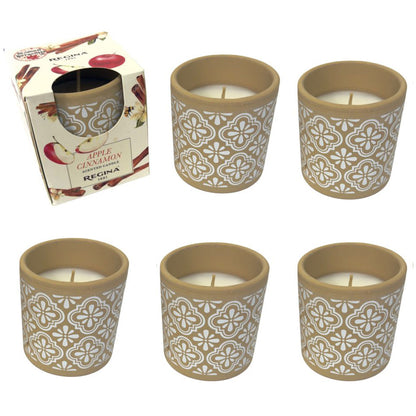 6pk Regina Scented Candle – 4.6 oz Terracotta Jar – Multiple Fragrances