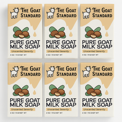 6pk The Goat Standard – Pure Goat Milk Soap 4 oz. – Choose Your Scent