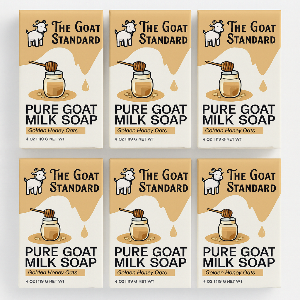6pk The Goat Standard – Pure Goat Milk Soap 4 oz. – Choose Your Scent