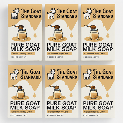 6pk The Goat Standard – Pure Goat Milk Soap 4 oz. – Choose Your Scent