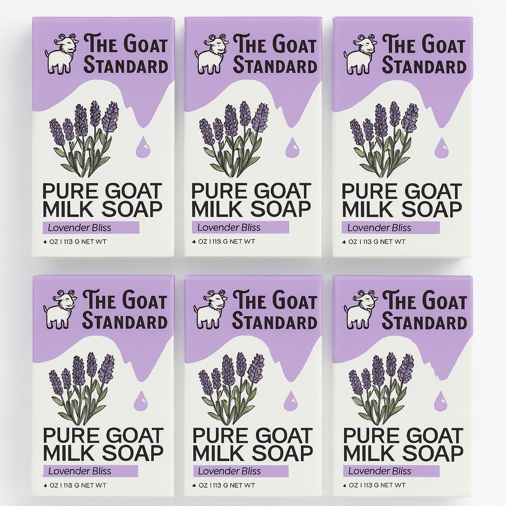 6pk The Goat Standard – Pure Goat Milk Soap 4 oz. – Choose Your Scent