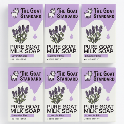 6pk The Goat Standard – Pure Goat Milk Soap 4 oz. – Choose Your Scent
