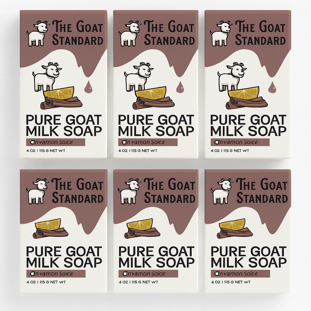 6pk The Goat Standard – Pure Goat Milk Soap 4 oz. – Choose Your Scent