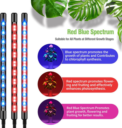 150 LED Grow Lights for Indoor Plants – Red Blue Spectrum with Timer & Dimmable Settings