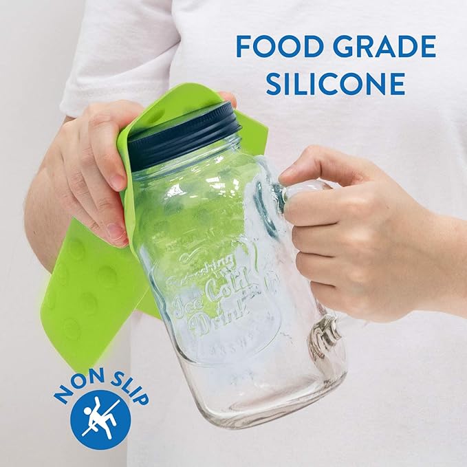 Set of 2 Silicone Pot Holders & Trivets – Heat Resistant Multifunctional Mats – Green