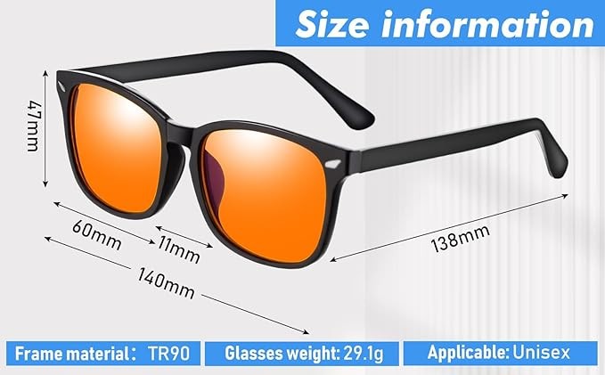 Blue Light Blocking Glasses – Anti-Fatigue Anti-Glare Screen Protection for Gaming & Computer Use