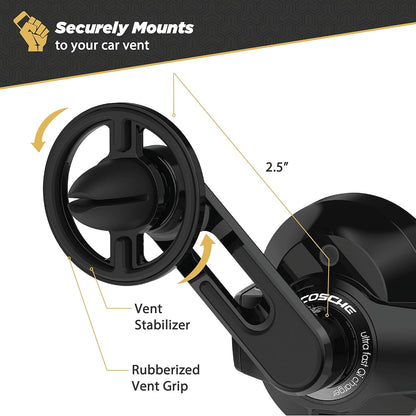 SCOSCHE MagicGrip FreeFlow Auto-Grip Wireless Charging Phone Vent Mount – Qi-Certified Fast Charger