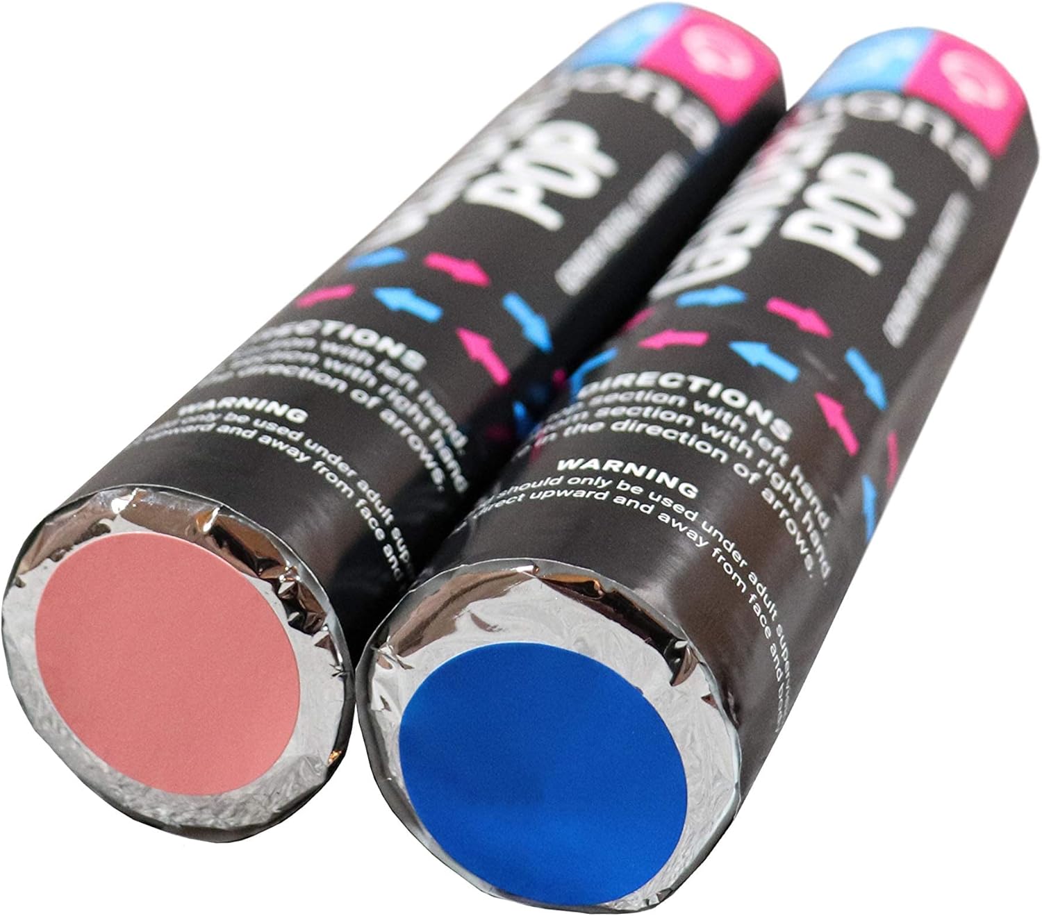 6pk Mona Gender Reveal Confetti Cannon – Baby Gender Reveal Party Supplies Kit