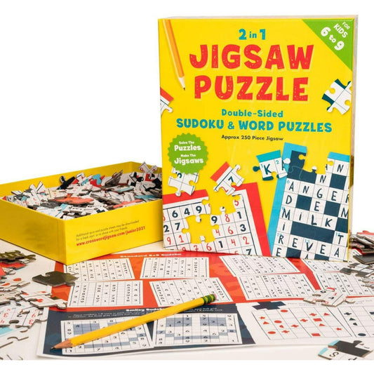 Double-Sided Sudoku & Word Jigsaw Puzzle – 2-in-1 Brain Teaser, 250 Pieces