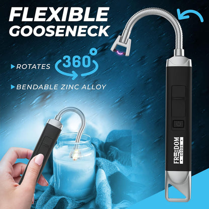 Gooseneck Electric Long Lighter - Rechargeable And Safe