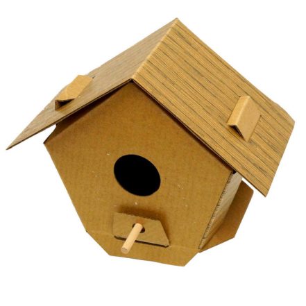 DIY Log Cabin Bird House – Eco-Friendly Waxed Cardboard