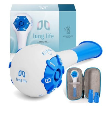 Lung Life Breathing Exercise Device – Adjustable Lung Trainer for Respiratory Health & Performance