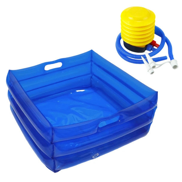 Inflatable Foot Tub with Air Pump – Portable Basin for Pool, Spa, and Travel Use