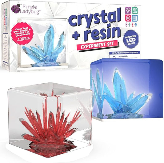 Crystal Growing Kit with Resin – DIY STEM Science Experiment for Teens & Adults