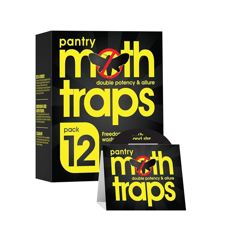 12pk Pantry Moth Traps – Safe, Non-Toxic Closet & Pantry Pest Killer