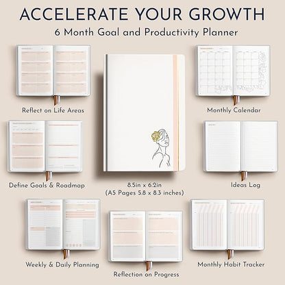 RYVE Goal Planner – Weekly & Monthly Life Planner for Women | Productivity & Mindfulness