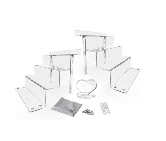 2pk Acrylic Display Riser –  Perfume & Cologne Organizer, 9" x 6"