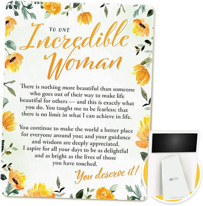 Inspirational Thank You Magnet Gift for Women – Appreciation Keepsake with Easel Stand