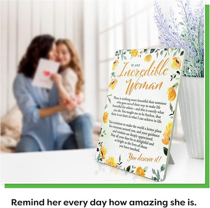 Inspirational Thank You Magnet Gift for Women – Appreciation Keepsake with Easel Stand