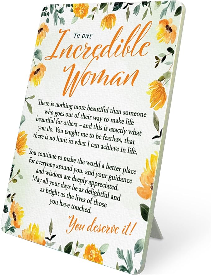 Inspirational Thank You Magnet Gift for Women – Appreciation Keepsake with Easel Stand