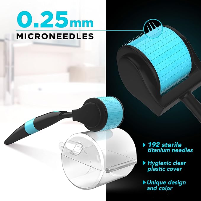 Derma Roller for Face & Body – 0.25mm Titanium Microneedling Roller