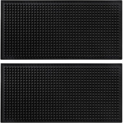 Set of 2 Non-Slip PVC Bar Service Mats – 12″ x 6″, Spill Resistant