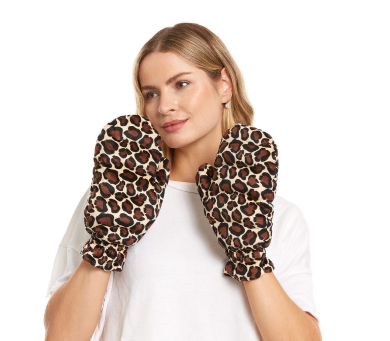 Hot Therapy Mittens – Microwavable Gloves for Arthritis & Hand Pain, Leopard Print
