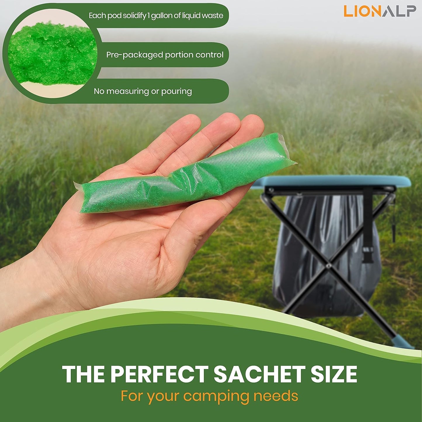 Nature Gel for Portable Toilets – Eco-Friendly Urine Absorbent Gelatin for Camping & Emergencies