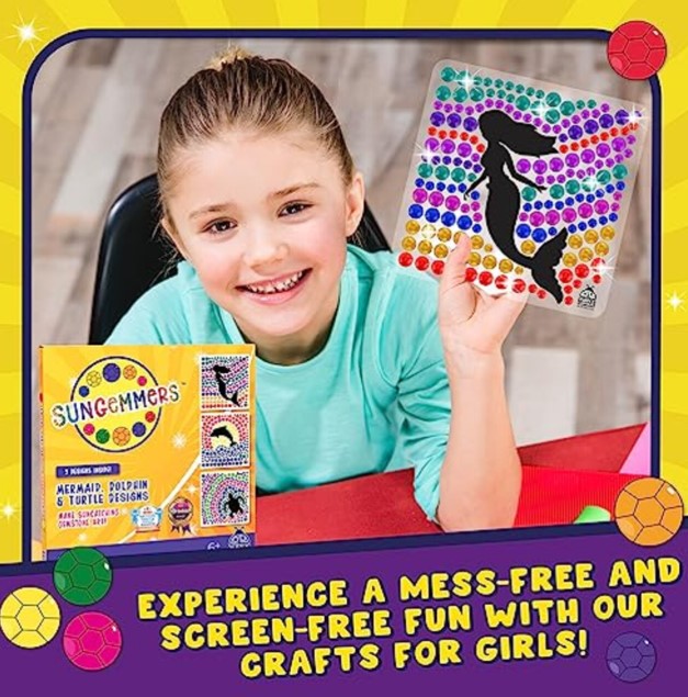 Purple Ladybug SunGemmers Window Art Kit – Mermaid, Dolphin & Turtle Designs