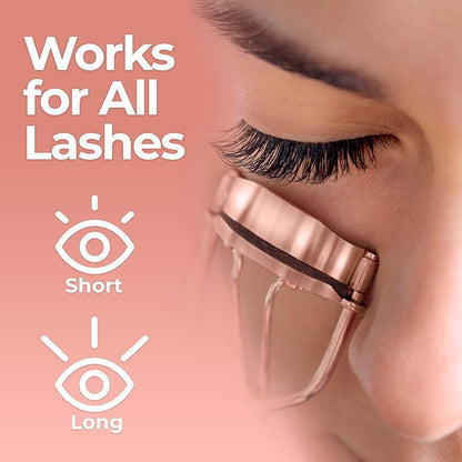 Eyelash Curler Kit – Premium Lash Curler & Tweezer Set, Rose Gold