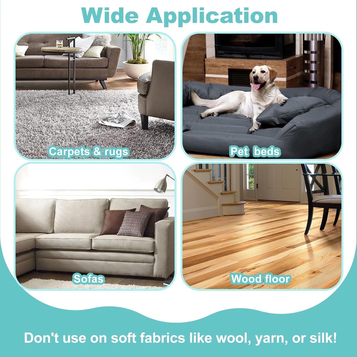 Carpet Rake for Pet Hair Removal – Adjustable 2-in-1 Long Handle & Mini Brush Set