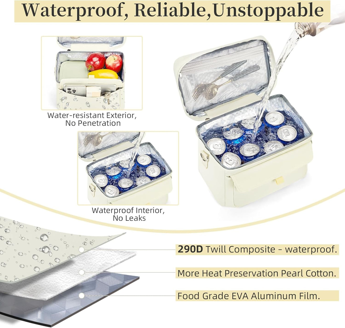 WINDUR Insulated Lunch Box – 9.5L Leakproof Reusable Cooler Bag for Work & Travel