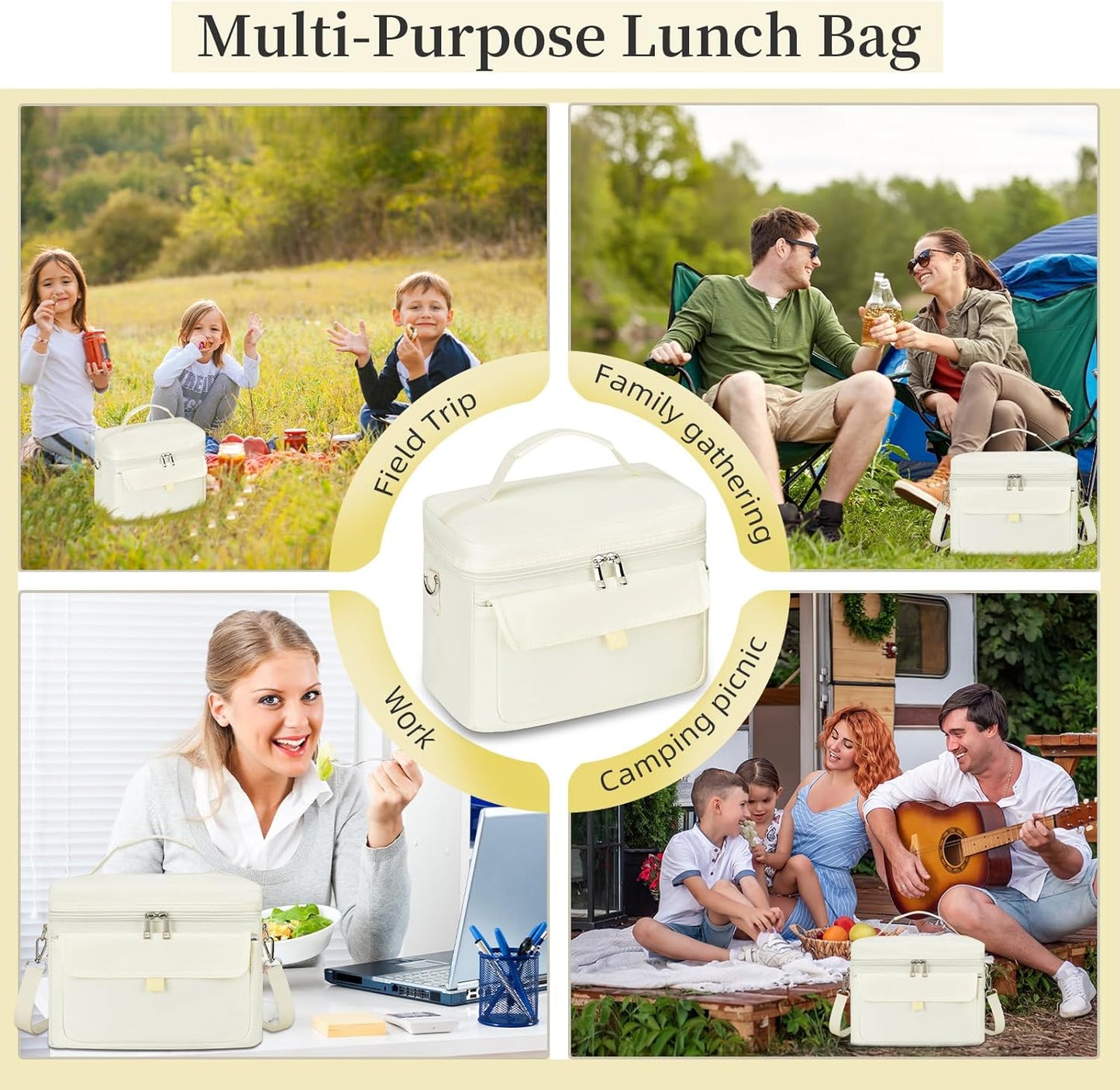 WINDUR Insulated Lunch Box – 9.5L Leakproof Reusable Cooler Bag for Work & Travel