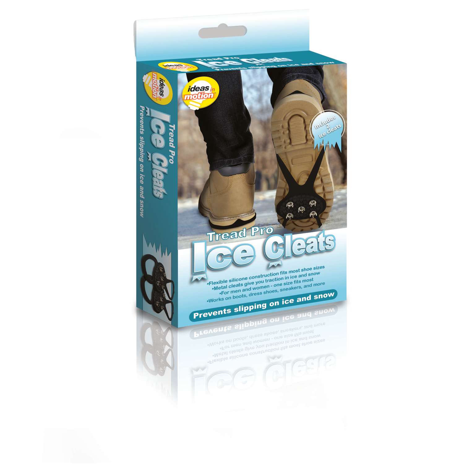Ideas In Motion Tread Pro Ice Cleats – Unisex Traction Grips for Ice & Snow, One Size Fits All