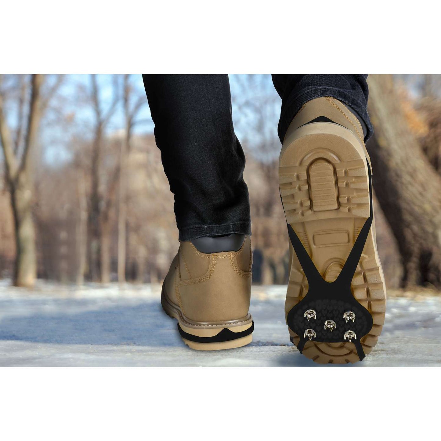 Ideas In Motion Tread Pro Ice Cleats – Unisex Traction Grips for Ice & Snow, One Size Fits All