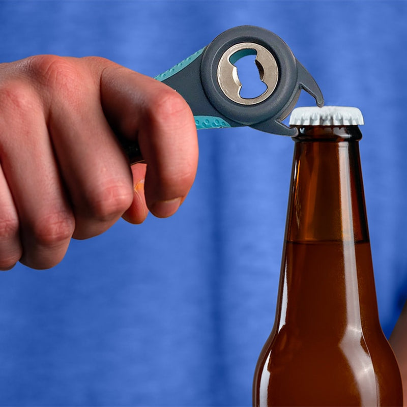 Multi-Function 5-in-1 Bottle Opener Set – Jar, Cap & Corkscrew Opener with Rubber Grips