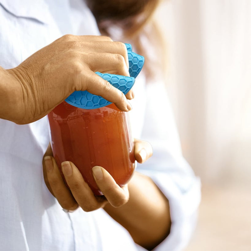 Multi-Function 5-in-1 Bottle Opener Set – Jar, Cap & Corkscrew Opener with Rubber Grips