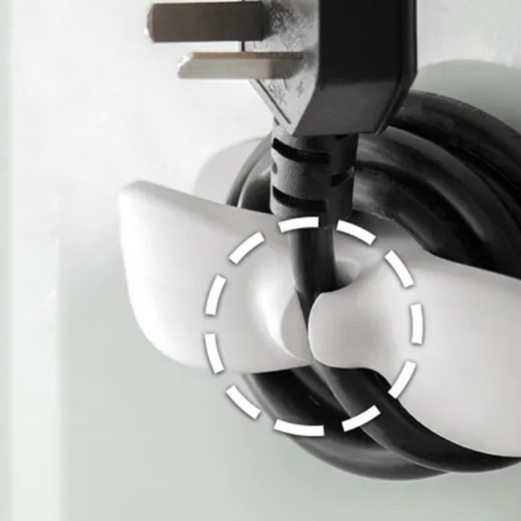 2pk 4" Silicone Cord Organizers w/ 3M Sticky Back Adhesive