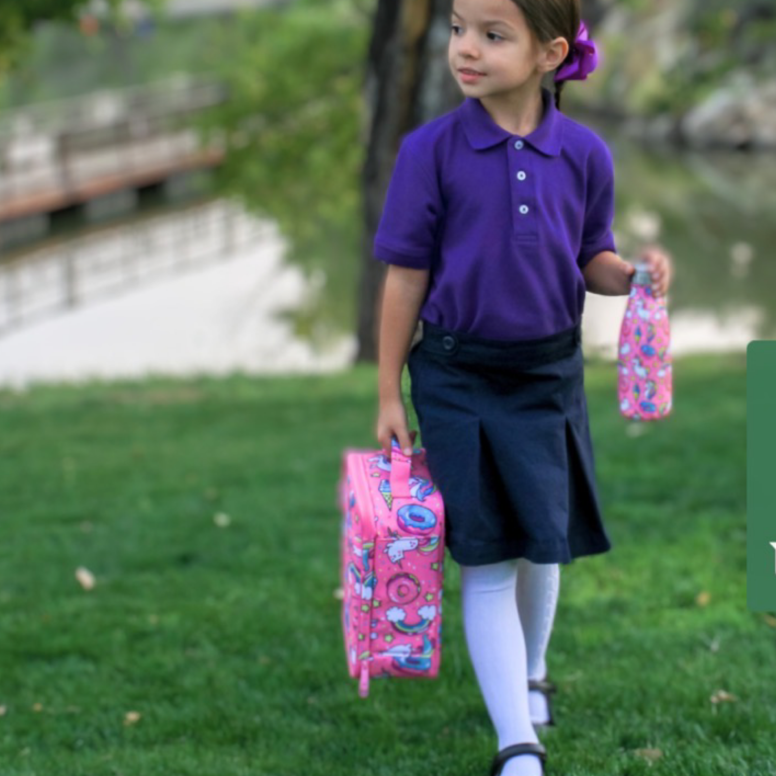 11" Sachi Insulated Lunch Bag For Kids w/ Buckle Handle - Attach To Backpack!