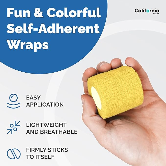 Self Adhesive Tape, Bandages for Sports & Injuries - Individually Wrapped