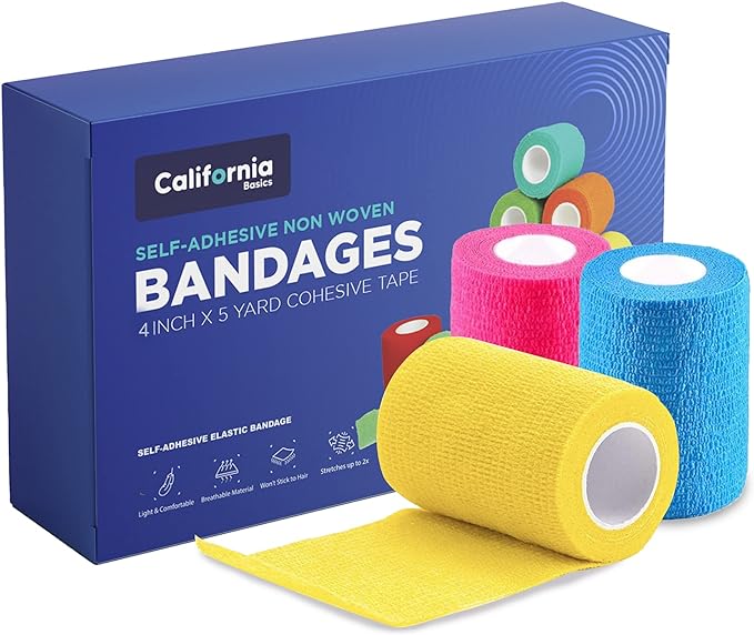Self Adhesive Tape, Bandages for Sports & Injuries - Individually Wrapped