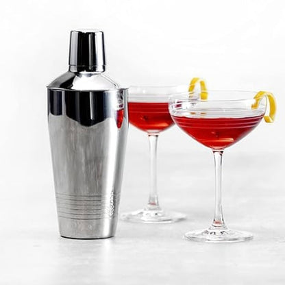 Crafthouse by Fortessa 24oz Cobbler Cocktail Shaker 3pc Set  - Stainless Steel Mirror Polish