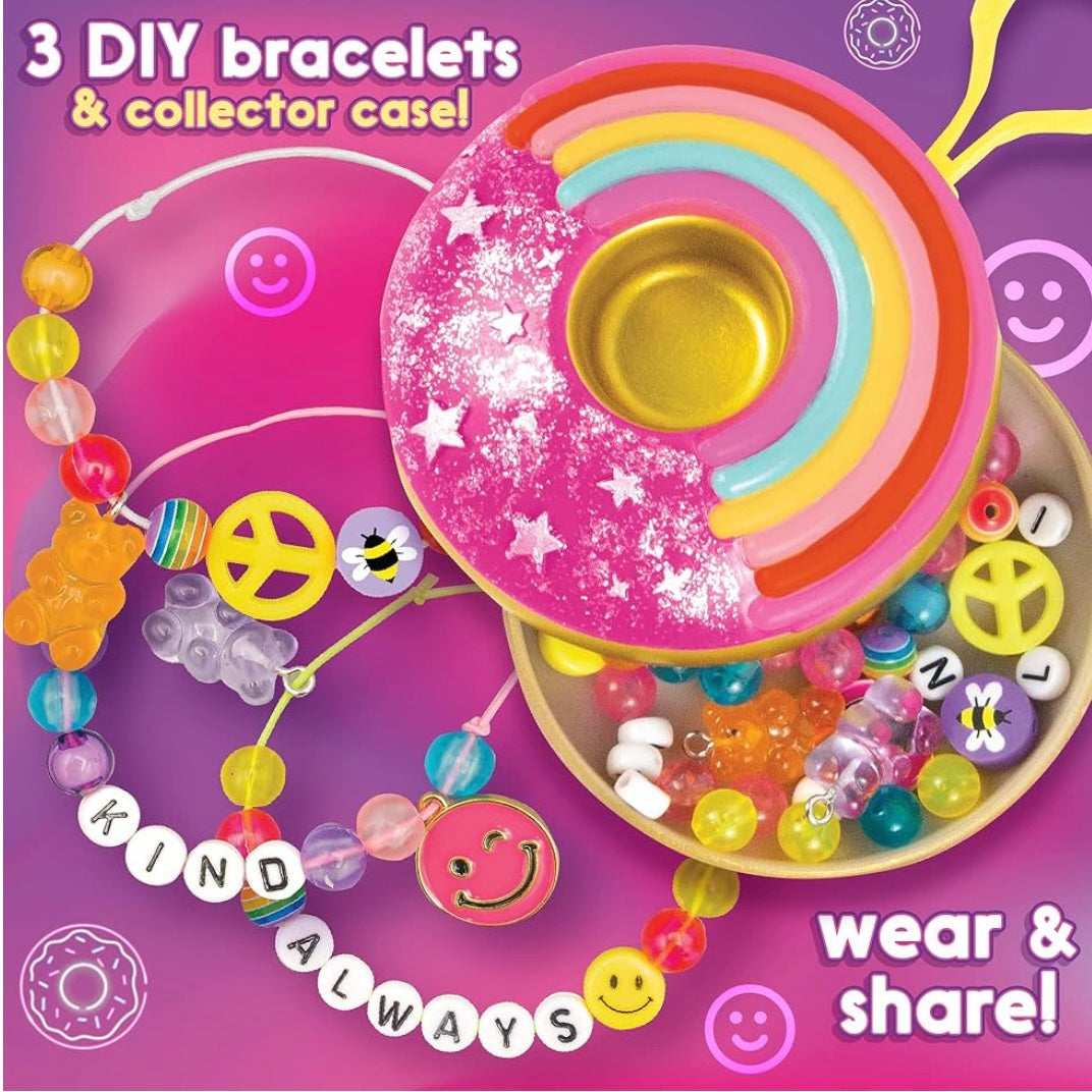 Donut Worries Positivity Jewelry w/ 3 DIY Bracelets & Collector Case