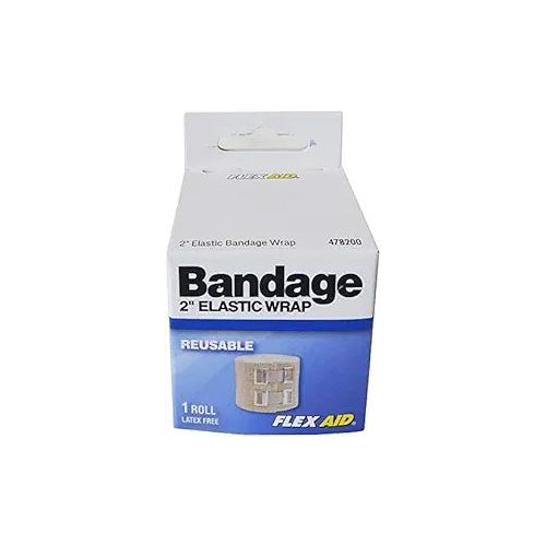 Flex Aid Self Adhering Elastic Bandage, 2" x 5', Latex Free - w/ Clips