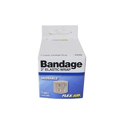 Flex Aid Self Adhering Elastic Bandage, 2" x 5', Latex Free - w/ Clips