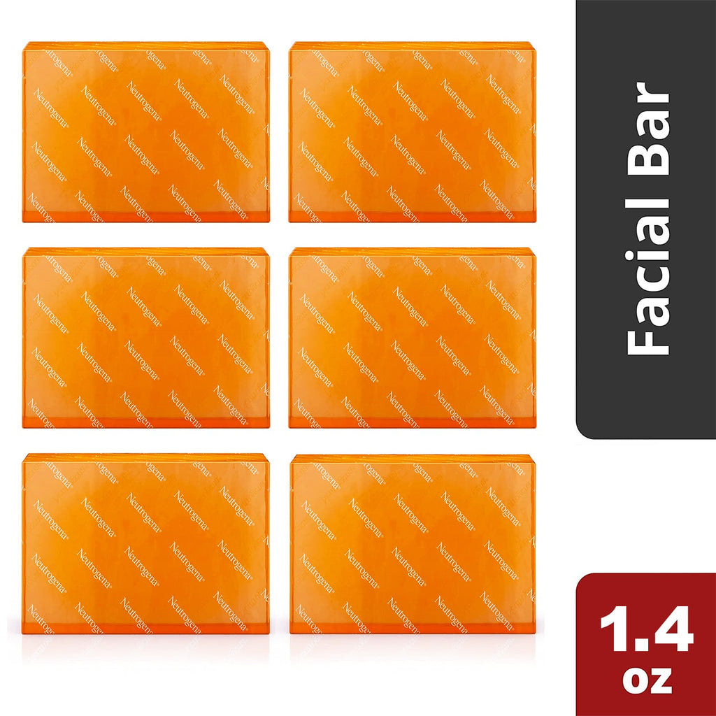 6pk Neutrogena Transparent Facial Cleansing Bar – Travel Size, Original Formula