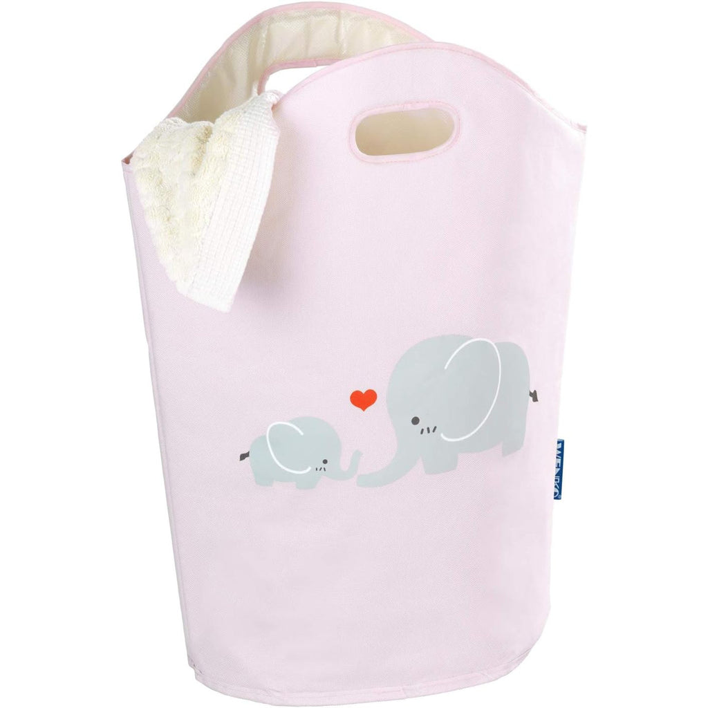 Kids Laundry Hamper – Pink Round Clothes Basket, 6.3 Gallons